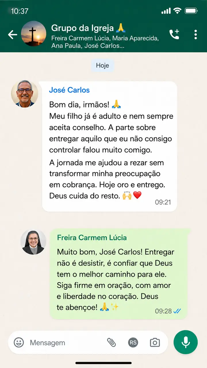 Depoimento de José Carlos no grupo da Igreja