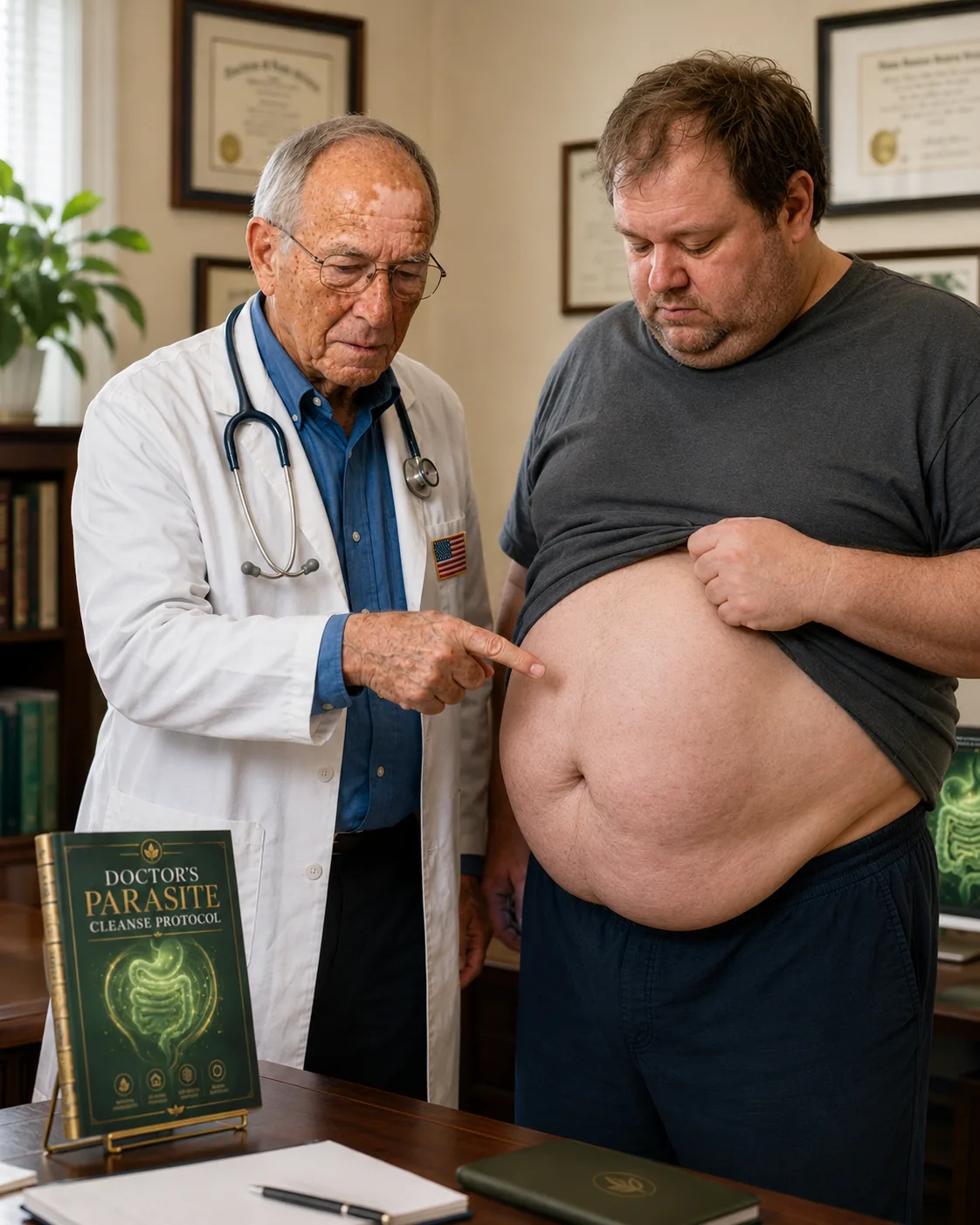 Dr. Jay Worms consulting with a patient about the protocol