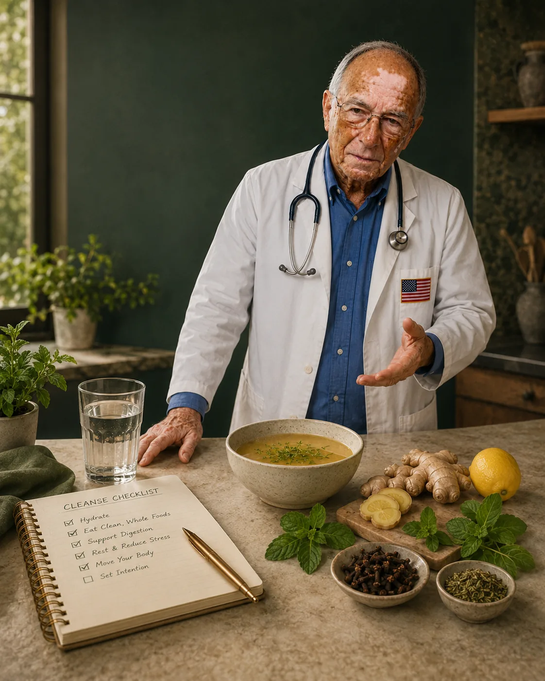 Dr. Jay Worms presenting a practical cleanse routine
