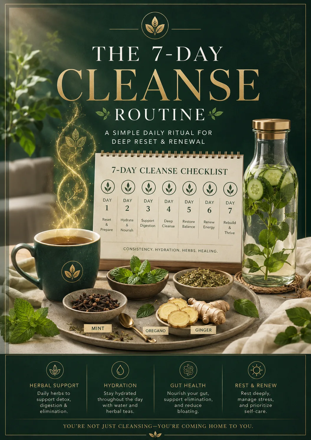 Seven-day cleanse routine visual